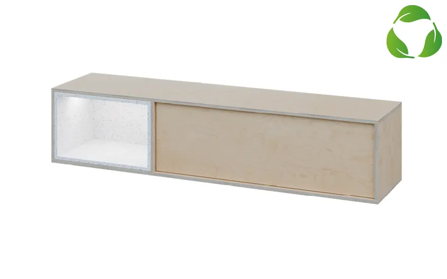 EFE H1831 L horní modul, 1-výklop/nika, 390x1800x400, levý, překližka bříza/upcyklovaný plast